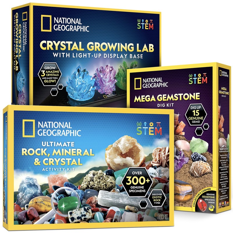 National Geographic Geology Bundle – Including Rock Collection Box for , Crys…