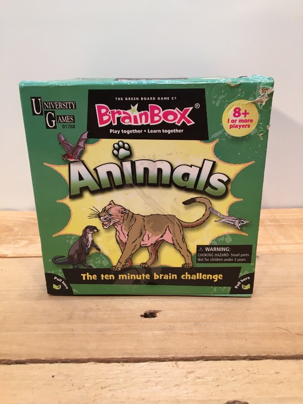 University Games BrainBox Memory Game Animals Edition Ages 8 and Up