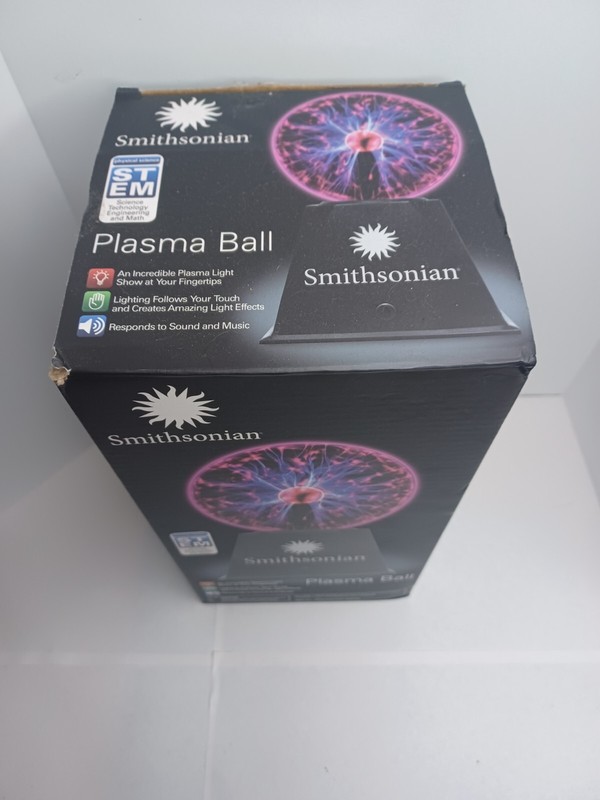Smithsonian Plasma Ball Light ON or Respond To Sound Open Box 6AA Batteries req. gallery