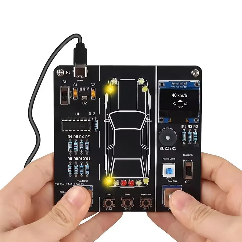 Car Driving Simulation Soldering Practice Kit for Electronics Learning