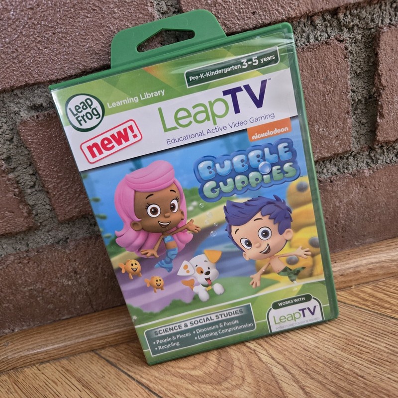 RARE SEALED: Leapfrog LeapTV Video Game BUBBLE GUPPIES 2014 HTF Educational