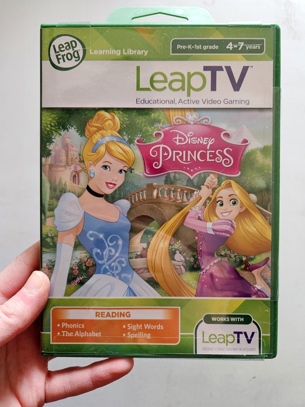 NEW/SEALED LeapTV Leap Frog Disney Princess Reading Pre-K-1st Grade 4-7 Years