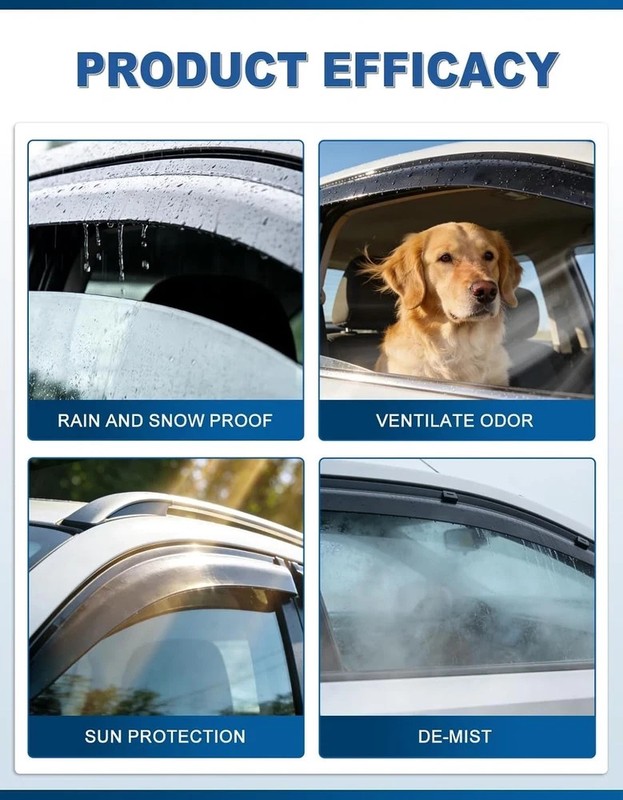 6pcs Out-Channel Window Rain Guards Fit for Honda CRV CR-V 2023 2024 2025 2026,E gallery