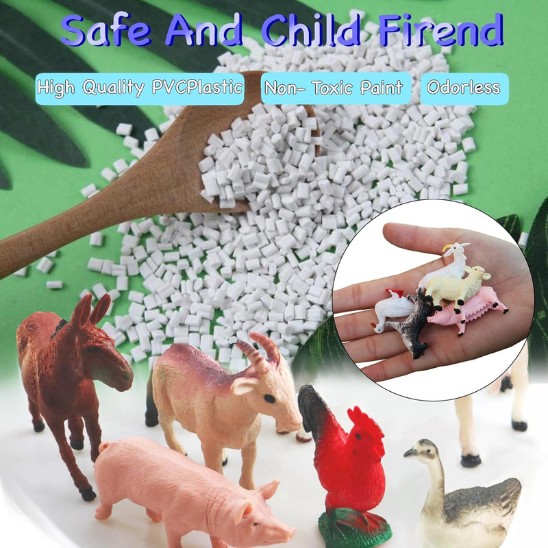 15 Pcs Mini Figures Toys Realistic Farm Animal Figurines, Plastic Learning Educa gallery