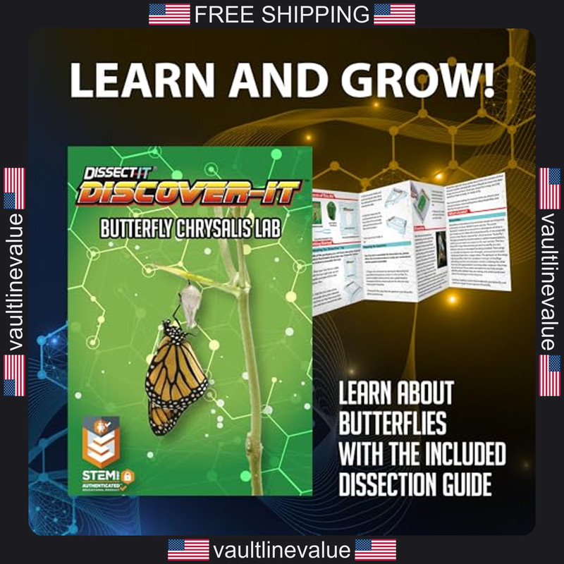 Discover-It Butterfly Metamorphosis Dissection Kit Kids STEM Science Ages 5+ gallery