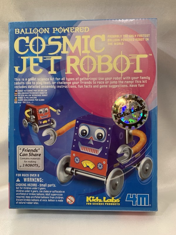KIDZ LABS Balloon Powered Cosmic Jet Robot Building Set Learning, Science