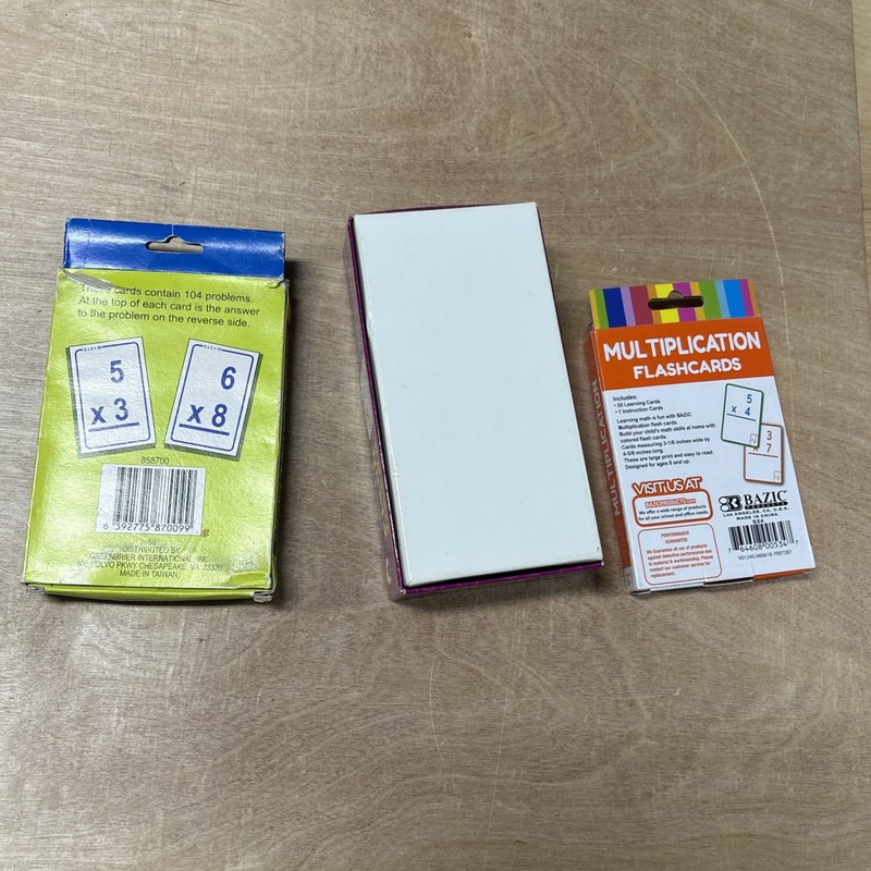 Multiplication And Division Math Times Tables Flash Cards Lot Of 3 gallery