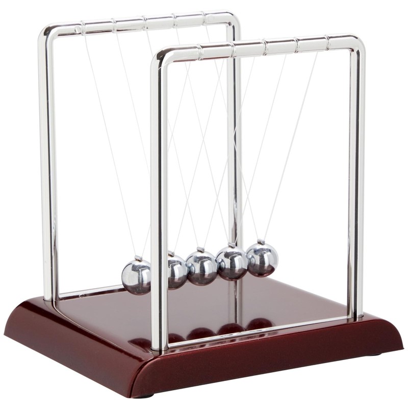 Newton's Cradle Balance Pendulum - 7x6x7 Inch Swinging Kinetic Balls Desk Toy