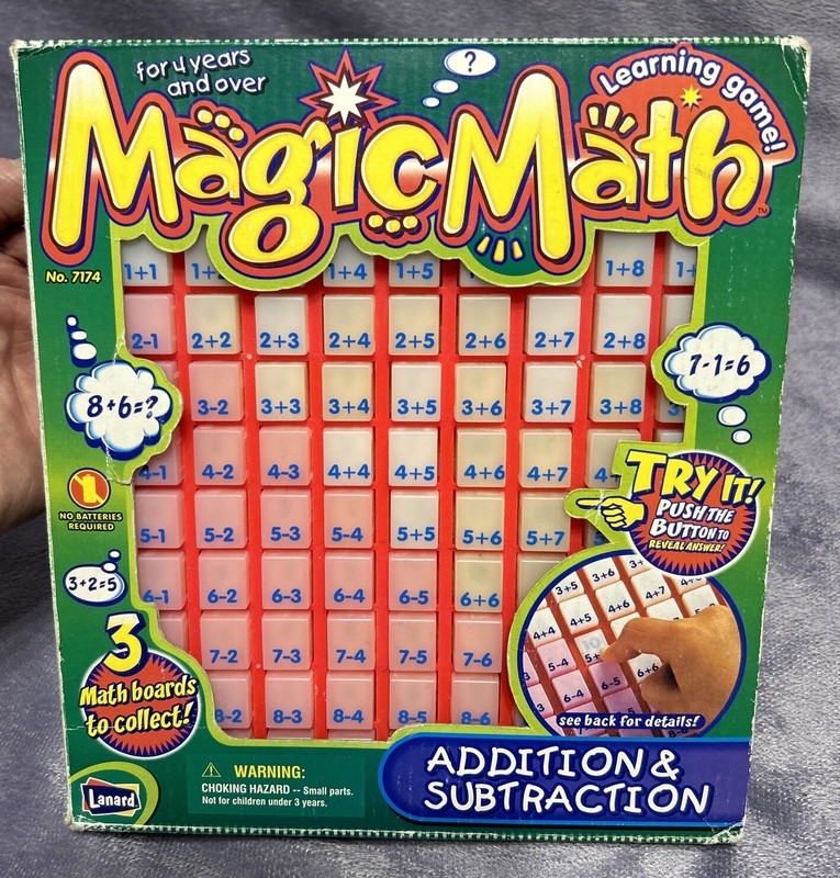 MAGIC MATH Learning Game Board Press & See Numbers_Addition & Subtraction.