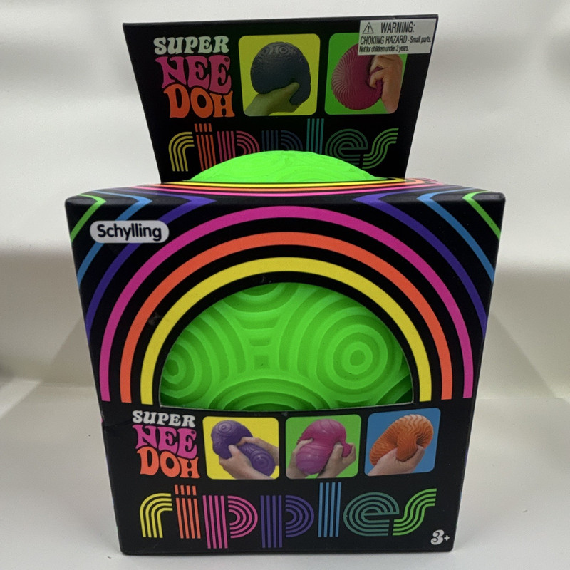 Schylling Super Nee Doh Ripples Tactile Sensory Fidget Squeeze Toy Green 3+