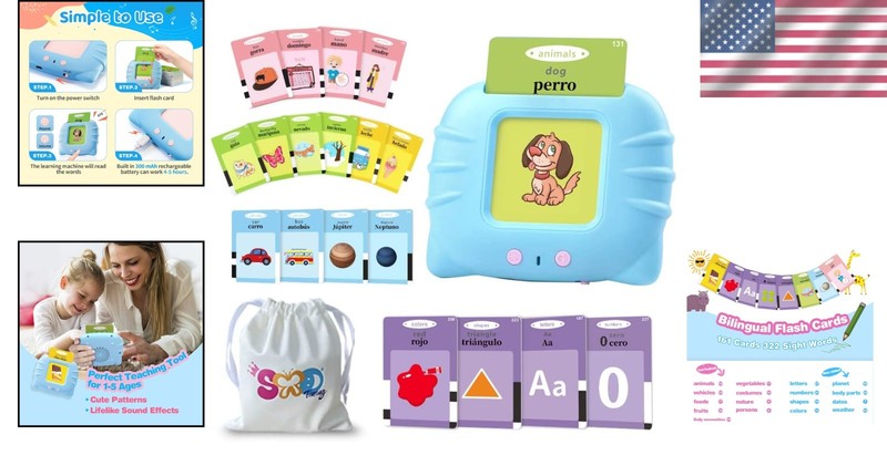 Compact Bilingual Flash Cards with Storage Bag - Perfect for Learning on-the-Go gallery