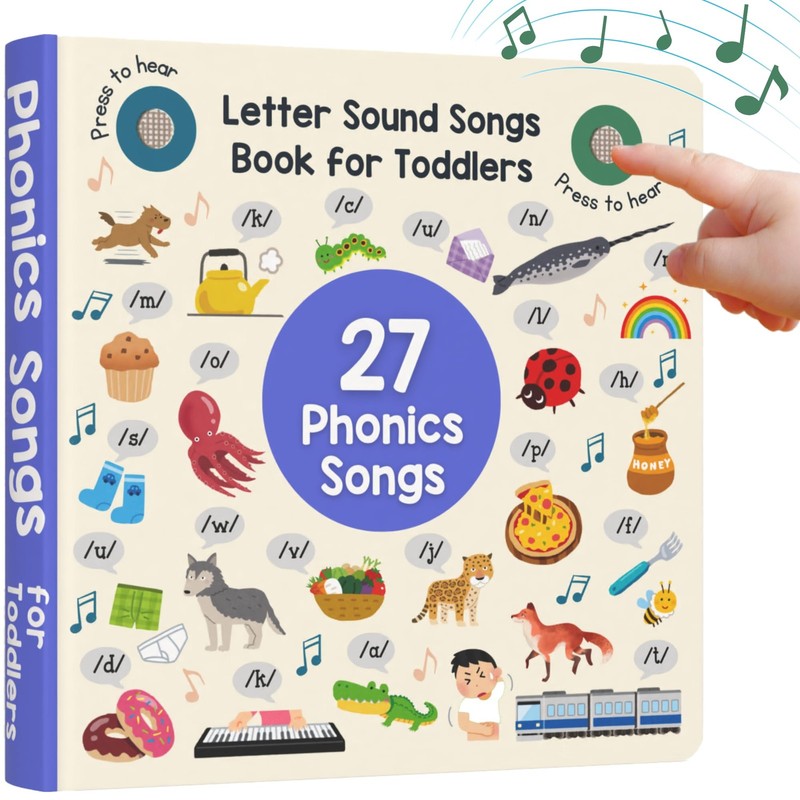 Phonics Songs Book, 26 Letter Sound Songs, Preschool & Kindergarten Learn to …