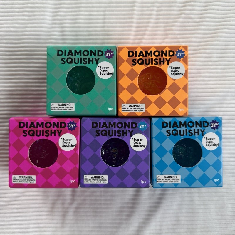 J’adore Diamond Squishy Complete Set Of 5 Teal Orange Pink Purple Blue VIRAL