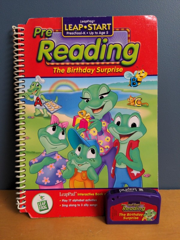 LeapPad LeapFrog Pre Reading The Birthday Surprise Cartridge & Book Pre-K – 5yrs