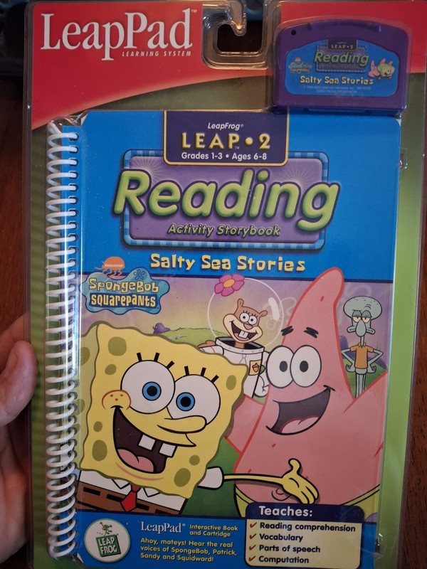 SPONGE BOB LeapFrog LeapPad LEAP 2 Reading Age 6-8 Grade 1-3 Salty Sea Story