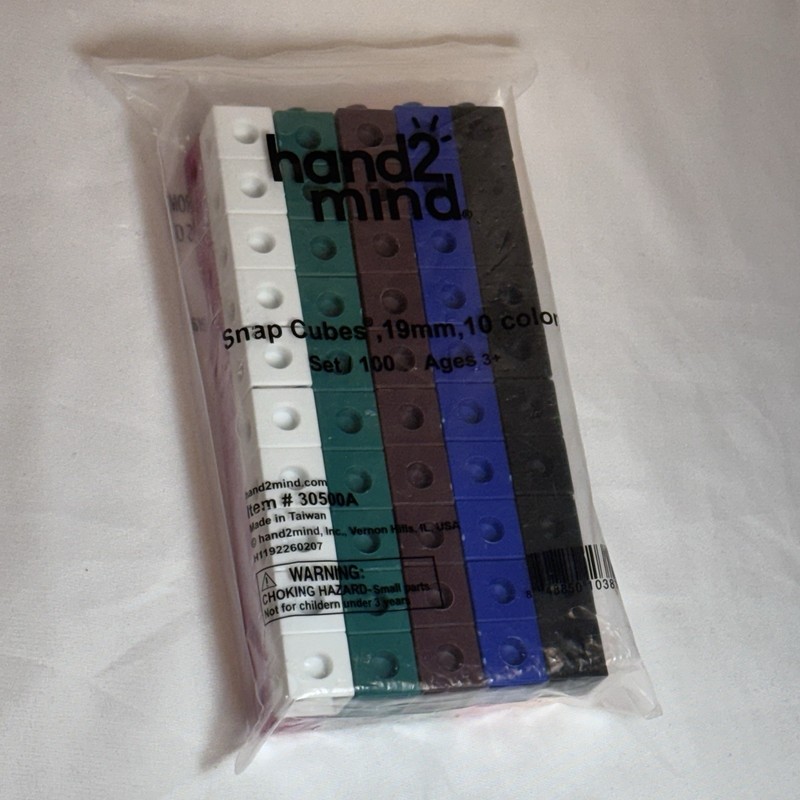 Hand2mind Snap Cubes | 10 Colors – Set Of 100 STEM Blocks |
