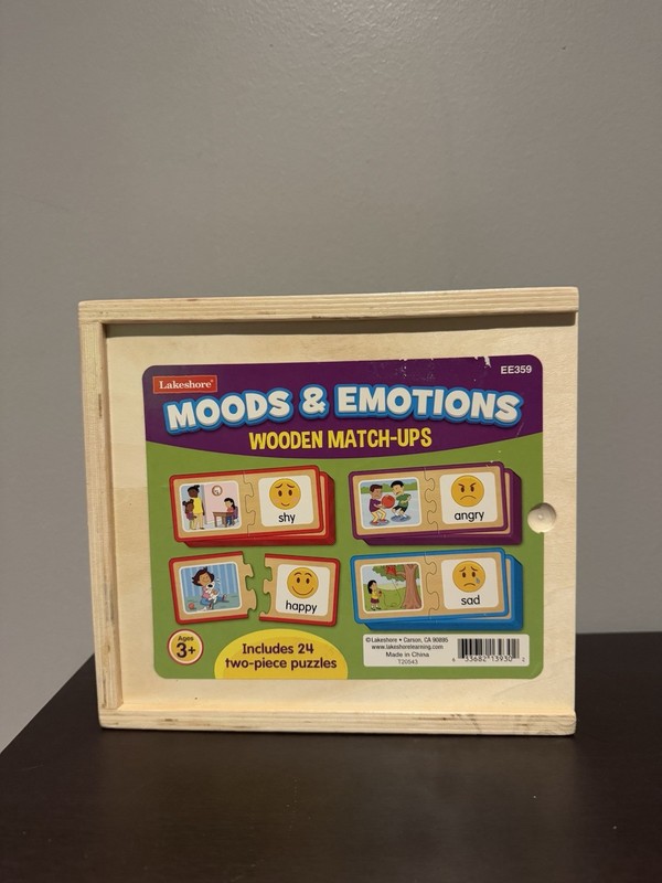 Lakeshore Moods And Emotions Wooden Match Ups 2 Pc Puzzles (24)