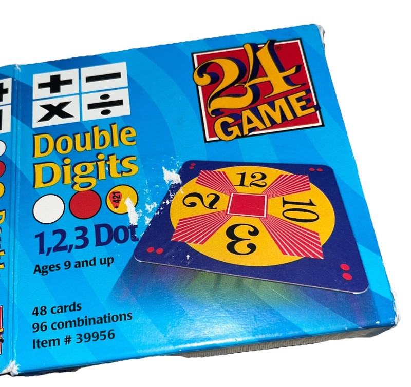 24 Game – 1,2,3 Dot / 48 Cards / 96 Combinations Math Game for Ages 9 and Up B3