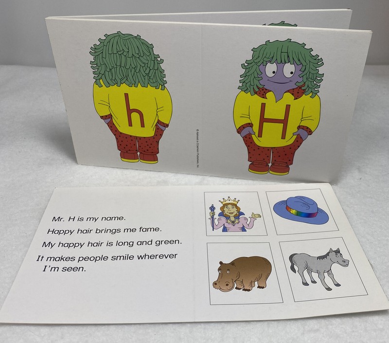 The Letter People White Folding Flash Card (H) Lot Of 30 Pieces