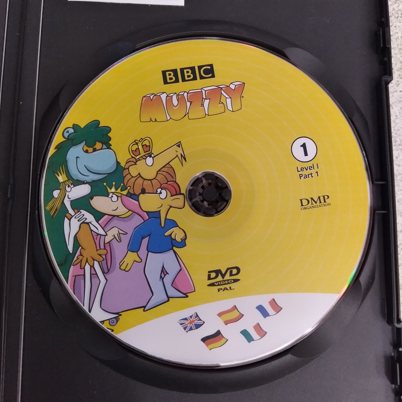 BBC Muzzy Multilingual Course English French Spanish Italian DVD Level 1 Part 1
