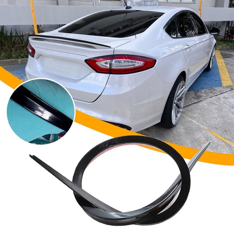 1.2M Black Strip Sticker Car Roof Trunk Spoiler Rear Wing Lip Trim Accessories