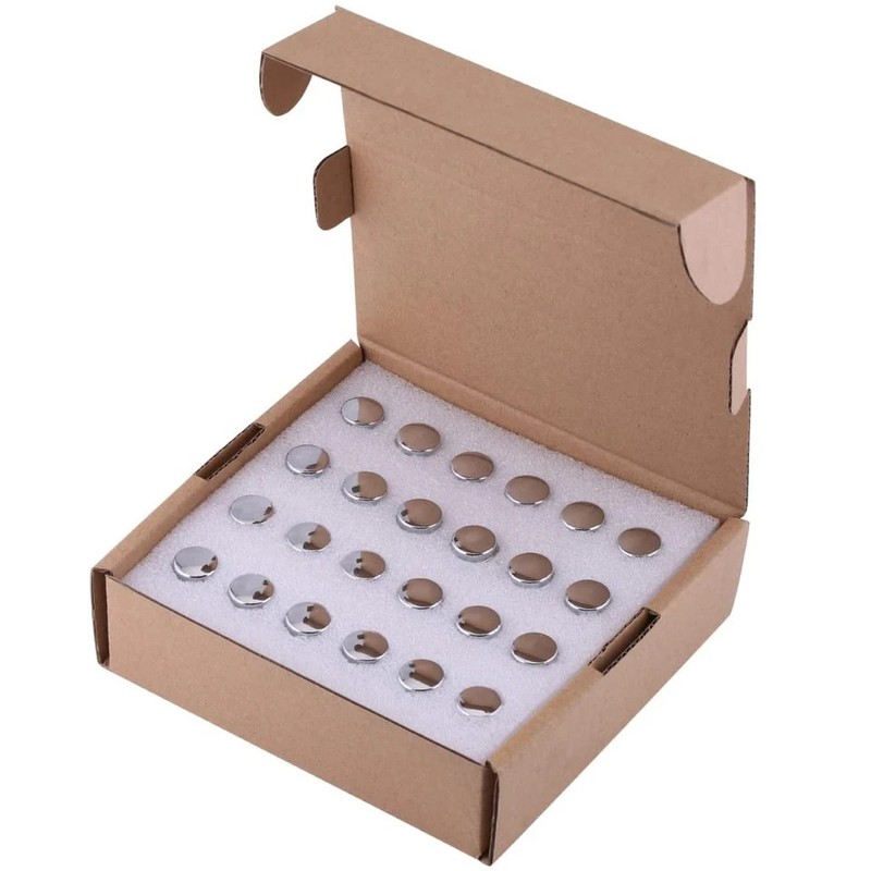 Chrome Acorn Lug Nuts - M14 x 1.5, 1.8" Tall, Set of 24 pcs for Avalanche, Color gallery