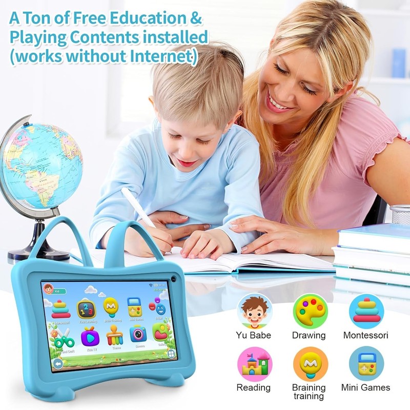 Kids Tablet 7 Toddler Children's Learning Tablet with WiFi, YouTube, Parental... gallery