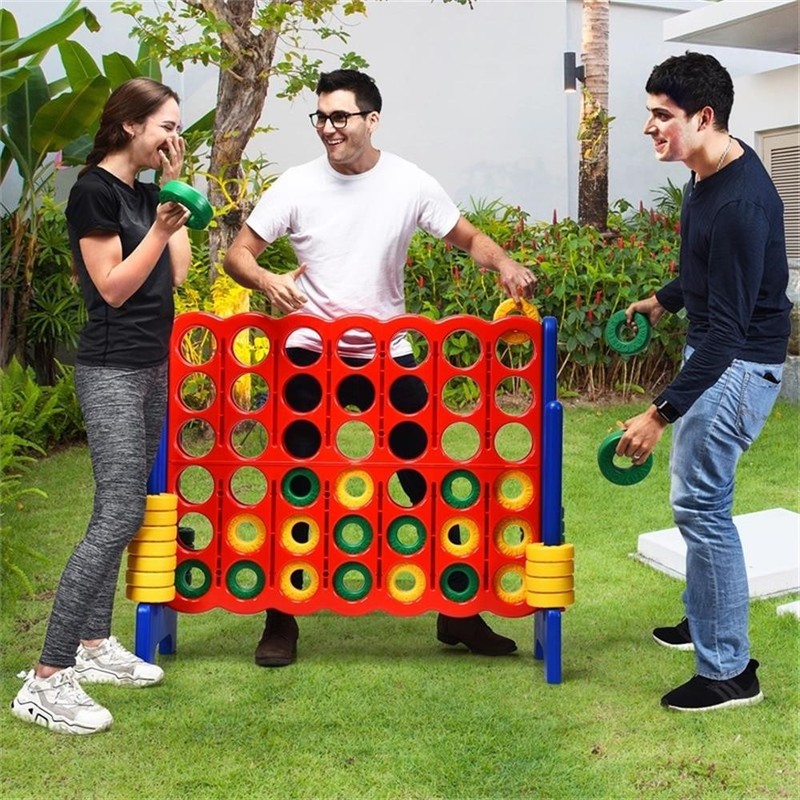 Pemberly Row 4-to-Score 4 in A Row Giant Game Set Kids Adults Fun Red Plastic gallery