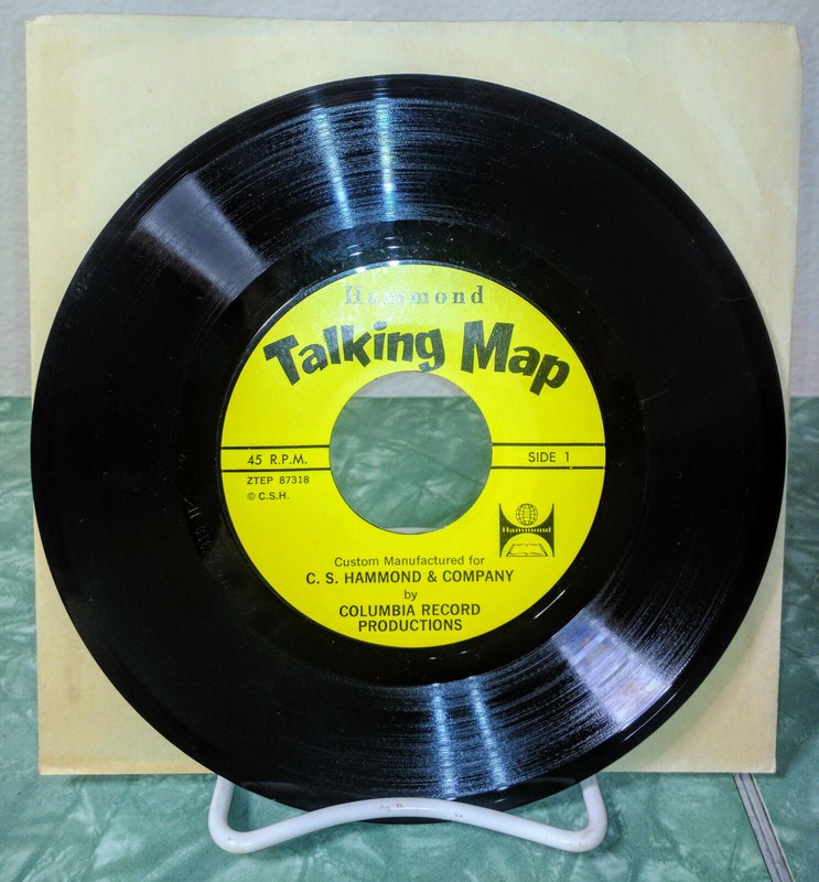 Hammond Talking Map 45 rpm Educational Record w/map Illinois National Bank gallery