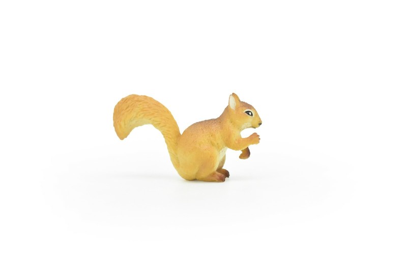 Realistic Squirrel Toy, Figure, Plastic Replica, Hand Painted 2 ” CWG179 BB41