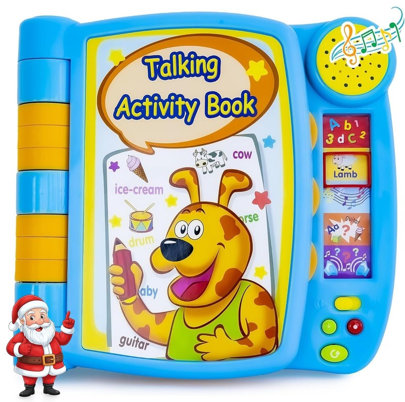 Talking Activity Book for 2 Years Old Up – Sound Book with 5 Learning Activi…