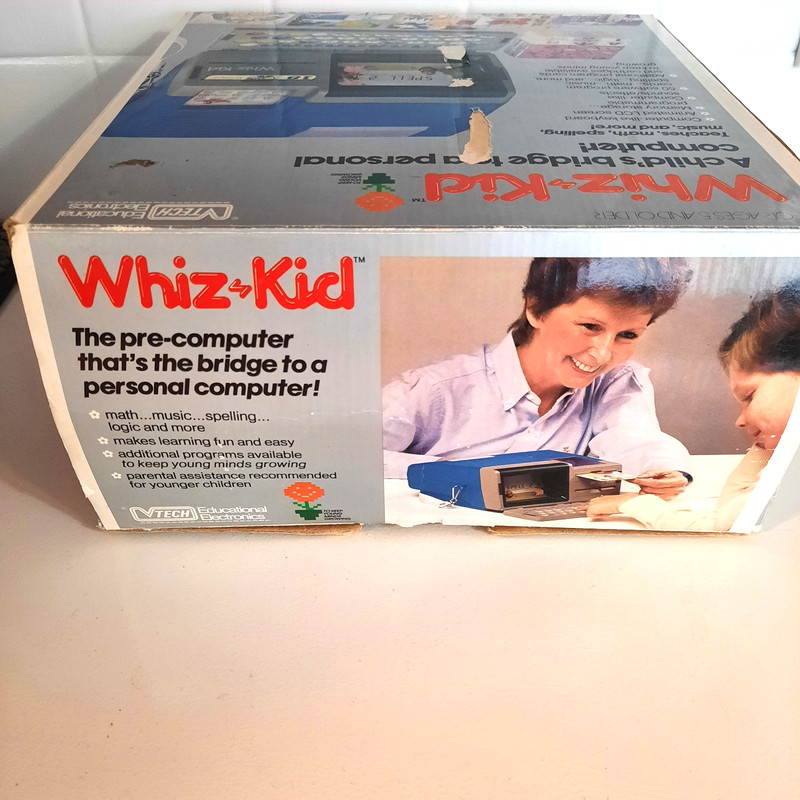 Vintage 1984 VTech Whiz Kid #80-0720- w Carry Strap-Picture Cards-Age 5+ GUC gallery