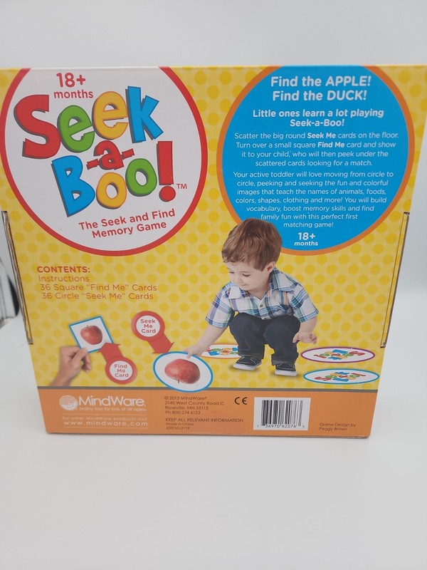 Seek-A-Boo The Seek And Find Memory Game Mindware Brain Toys 18m+ New In Box gallery