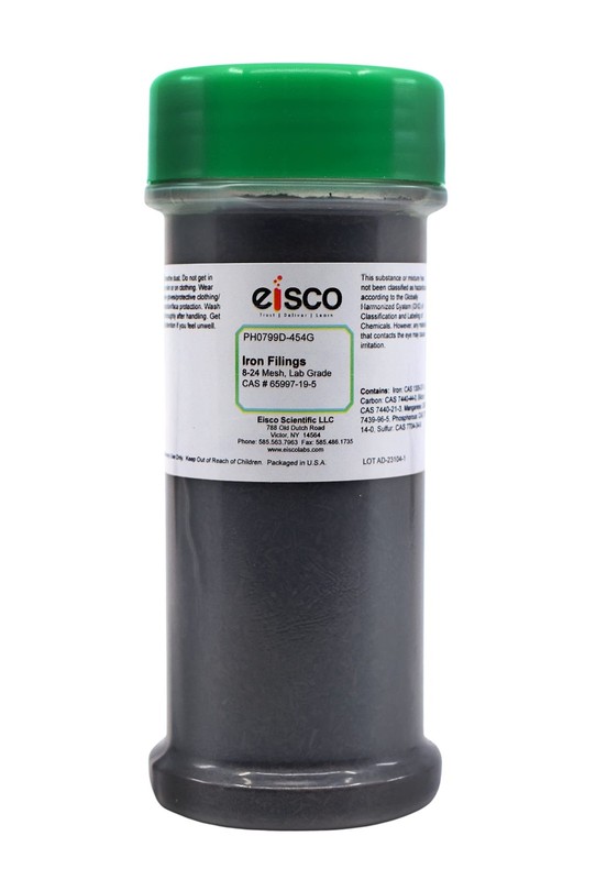 Coarse Iron Filings 1 LB 454g 20 Mesh Metal Shavings Powder For Magnet