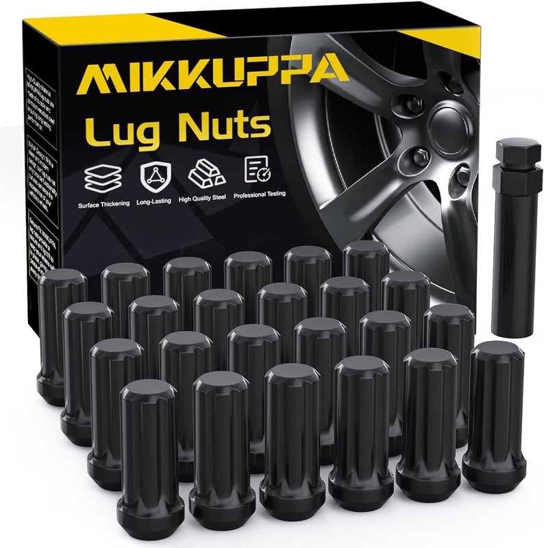 MIKKUPPA 24PCS Lug Nuts Replacement Chevy Ford GMC Cadillac Aftermarket Wheels