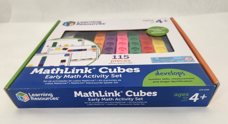 Learning Resources MathLink Cubes 115 pcs STEM Math Set Complete Homeschooling gallery