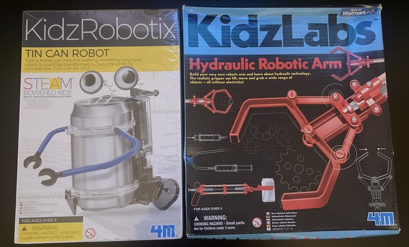 4M Green Science Tin Can Robot and Arm DIY Kids, Fun Mechanics Kit New in Box!!