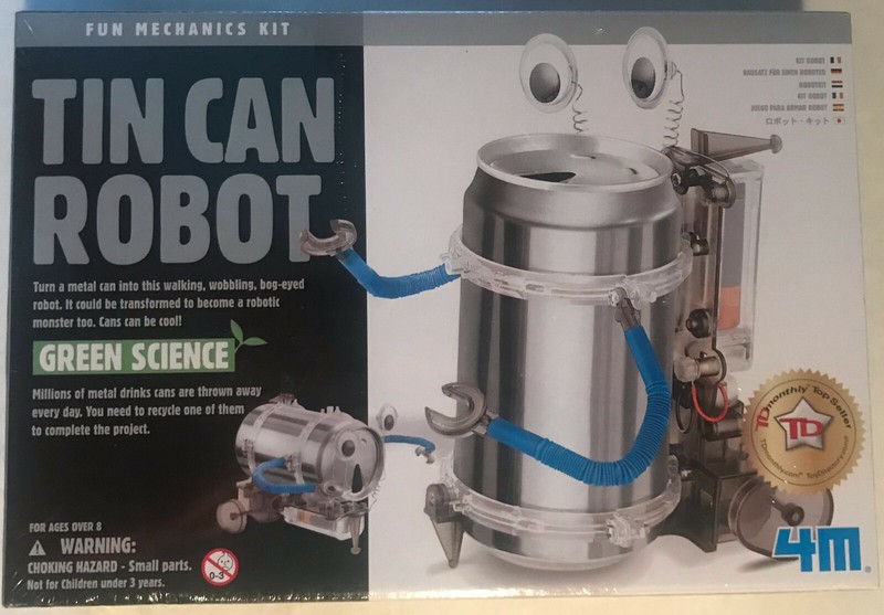 Green Science ~ Tin Can Robot ~ “Fun Mechanics Kit” ~ Brand New ~ Factory Sealed