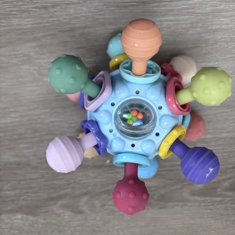 Baby Teething Toy Silicone Teether Rattle Sensory Montessori Infant Toy gallery