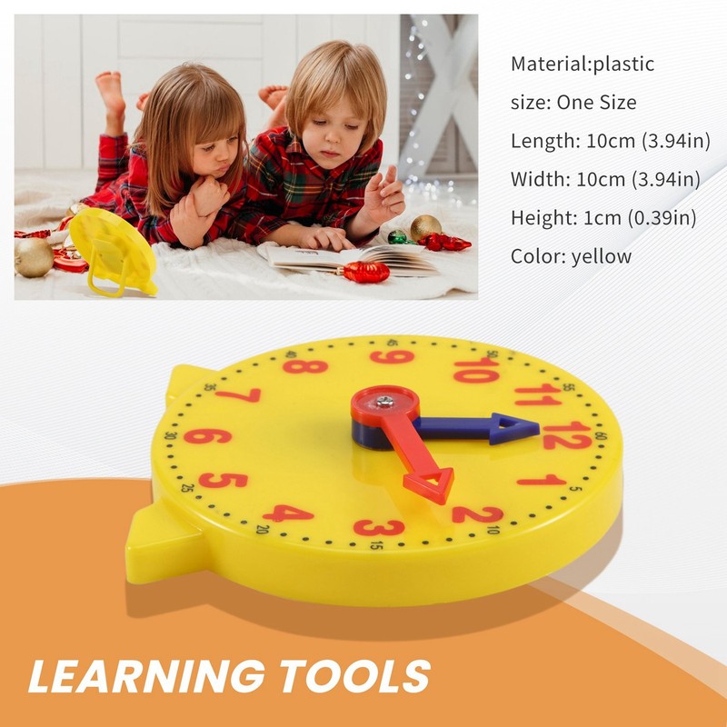 4 Inch Student Learning Clock Time Model Teacher Gear Clock 12/24 Hour3981 gallery