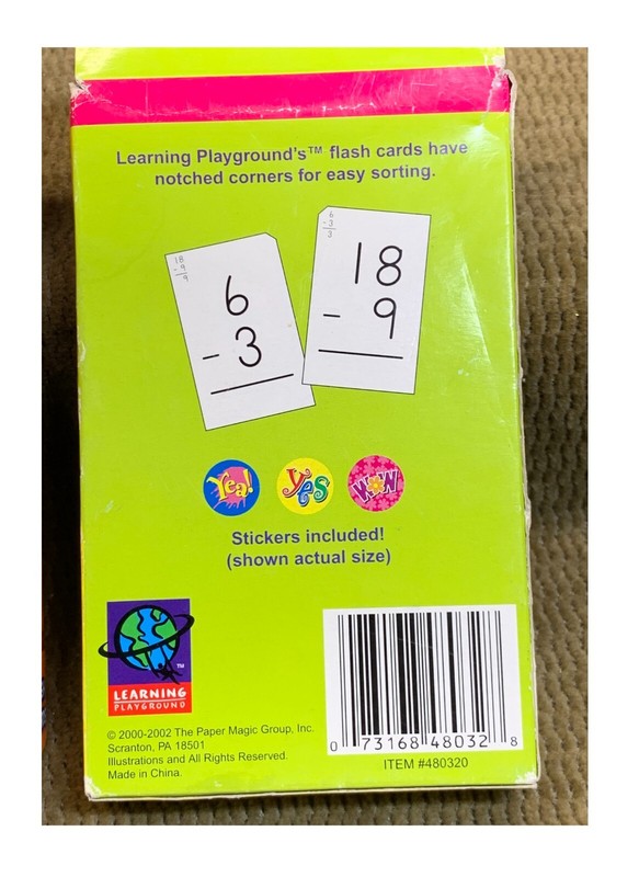 2002 & 2010 SUBTRACTION FLASH CARDS & ADDITION FLASH CARDS AGES 5/6 AND UP gallery