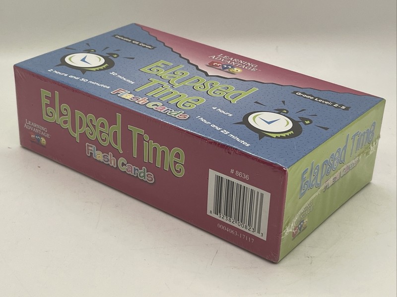 Learning Advantage Elapsed Time Flash Cards Homeschool Game Grades 2 - 5 New gallery