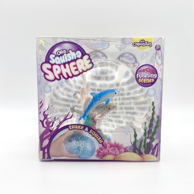 ORB™ Squish-O Sphere Squish Toy Fidget Stress Fun Dolphin Aquarium
