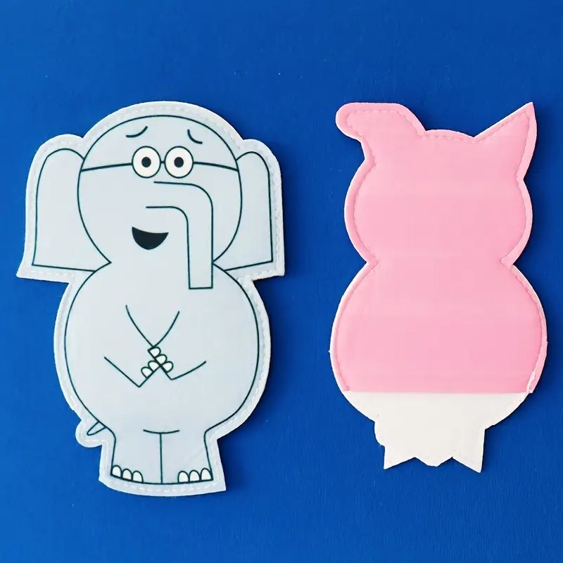 Piggie and Elephant Felt Puppets Story Set Educational Flannel Board Toy gallery