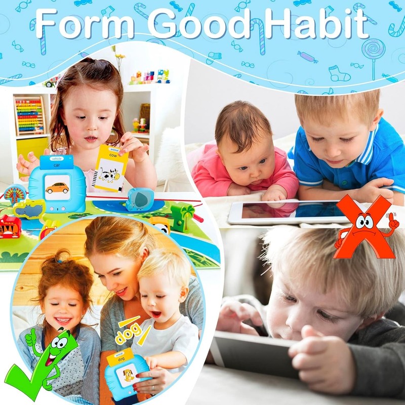 510 Talking Flash Cards for Kids 2-4 - Pocket Speech Therapy Toys for Autism, gallery