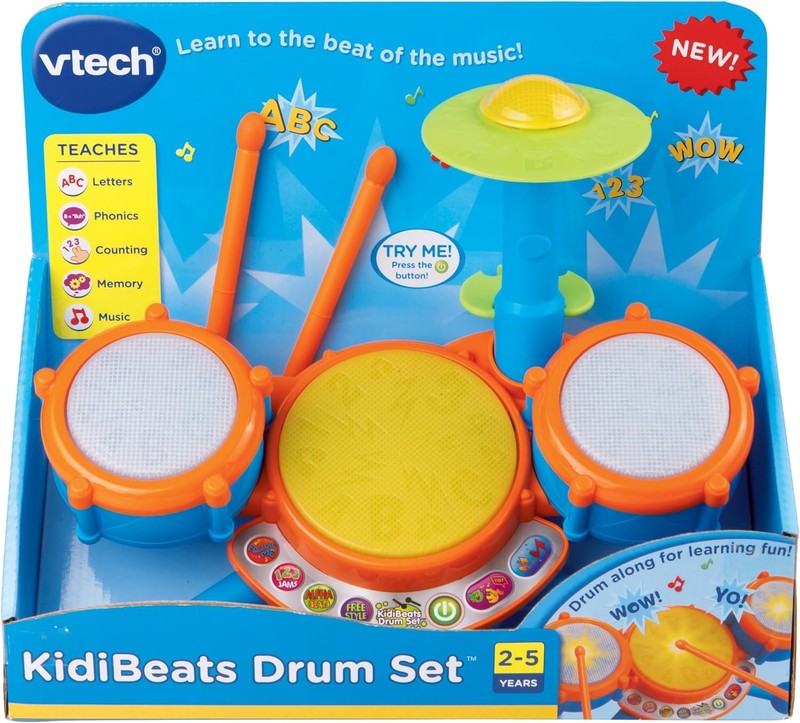 VTech KidiBeats Kids Drum Set Orange gallery