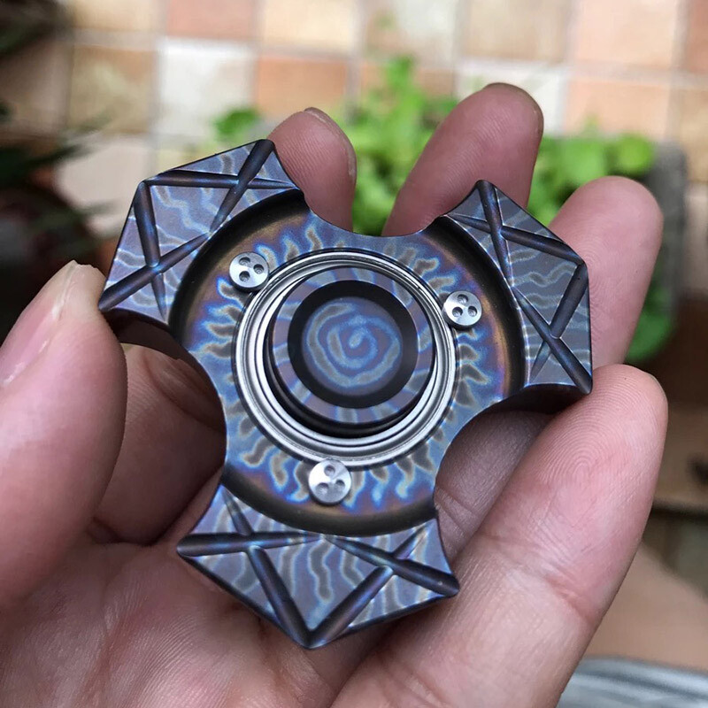 Unique color custom made limited Titanium hand Fidget Spinner Collectable EDC gallery