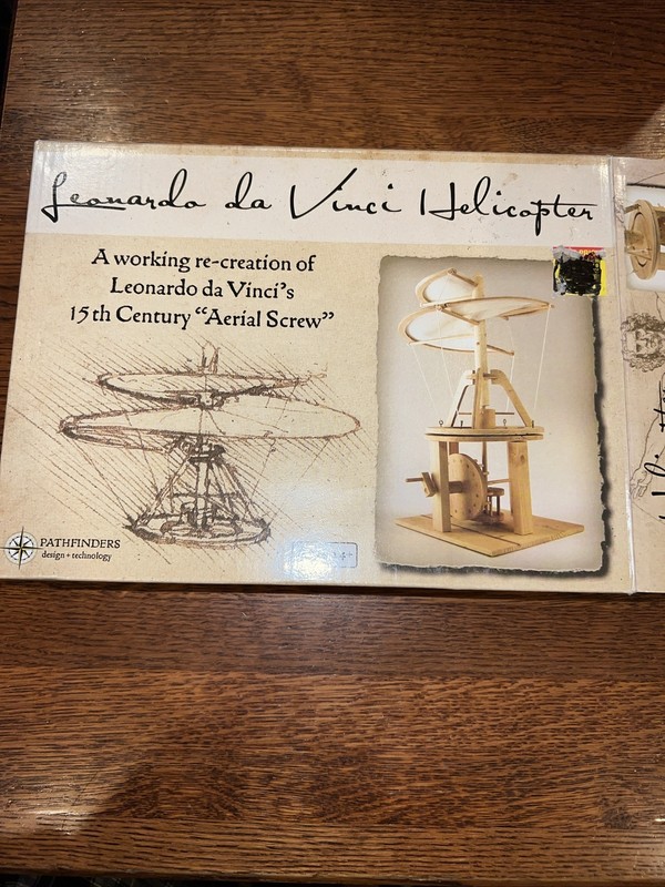 Leonardo da Vinci Helicopter, Model Kit Arial Screw Kit to Build by Pathfinders