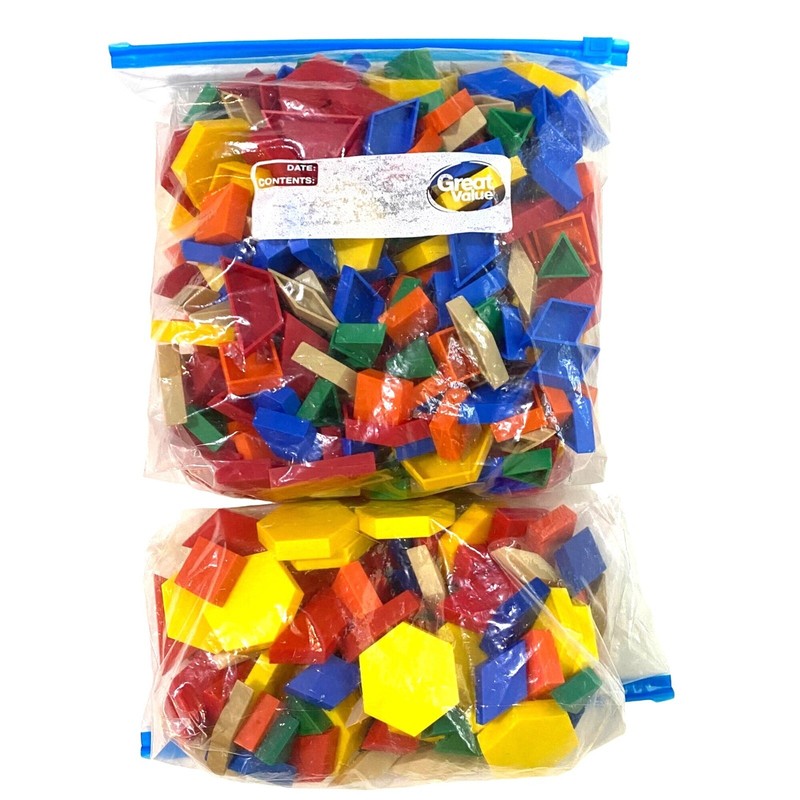 Plastic Geometric Shapes 383 Pieces Preschool Toys Homeschool Crafting DIY