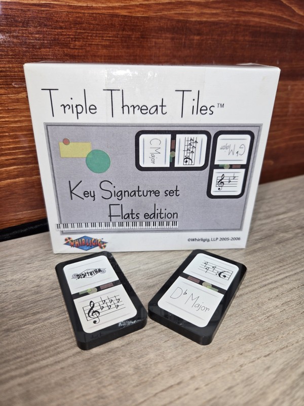 Whirligig Triple Threat Tiles Flats Key Edition Learn Piano Music Game 2005 USA
